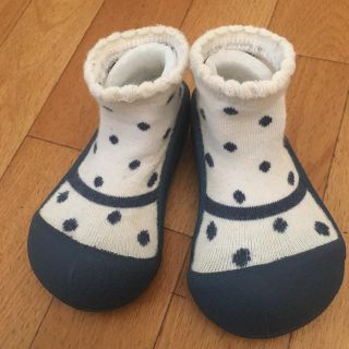 ベビーギャップ(babyGAP)の美品！アティパスATTIPASのネイビードットシューズ！上履きにもベビーフィート(スニーカー)