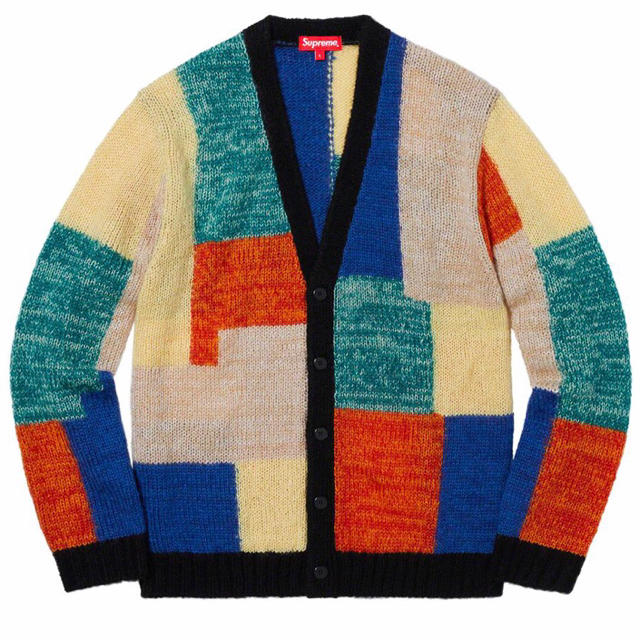 豪華で新しい Patchwork - Supreme Mohair Lサイズ Cardigan