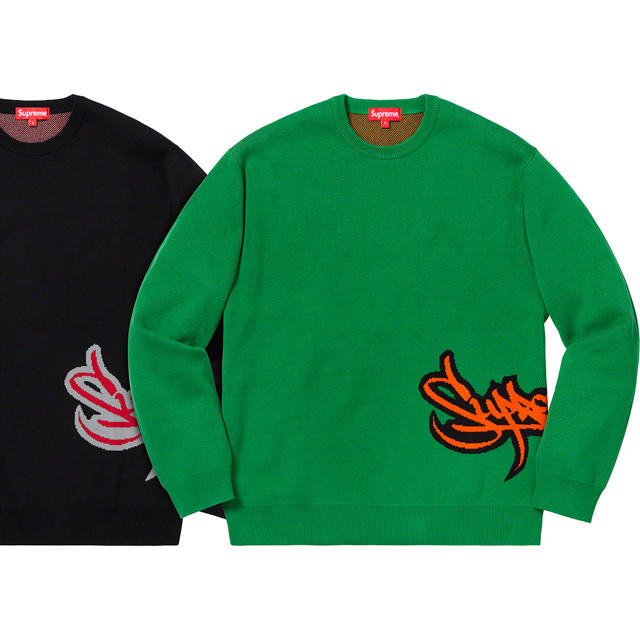 人気 - Supreme supreme Mサイズ sweater logo tag ニット/セーター