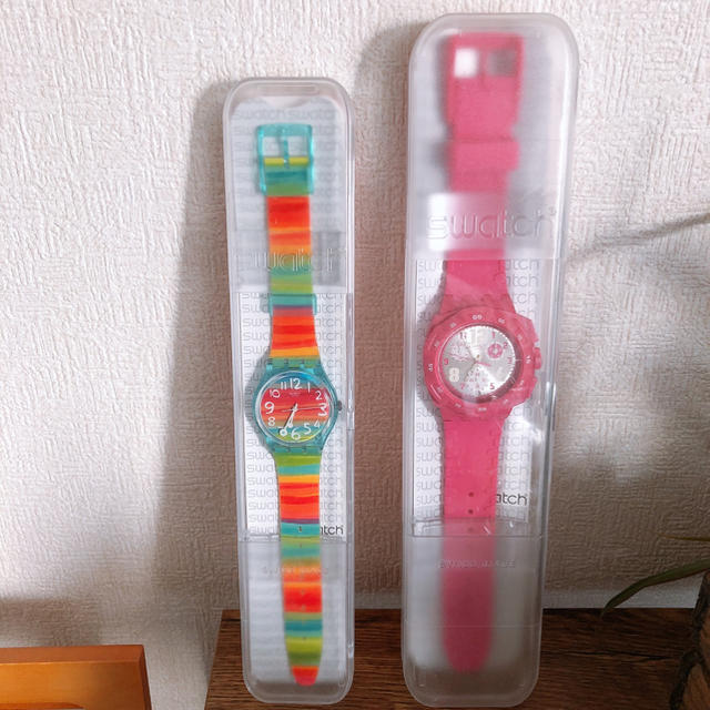 swatch(スウォッチ)のchoi88さま 専用  swatch ピンクのみ レディースのファッション小物(腕時計)の商品写真