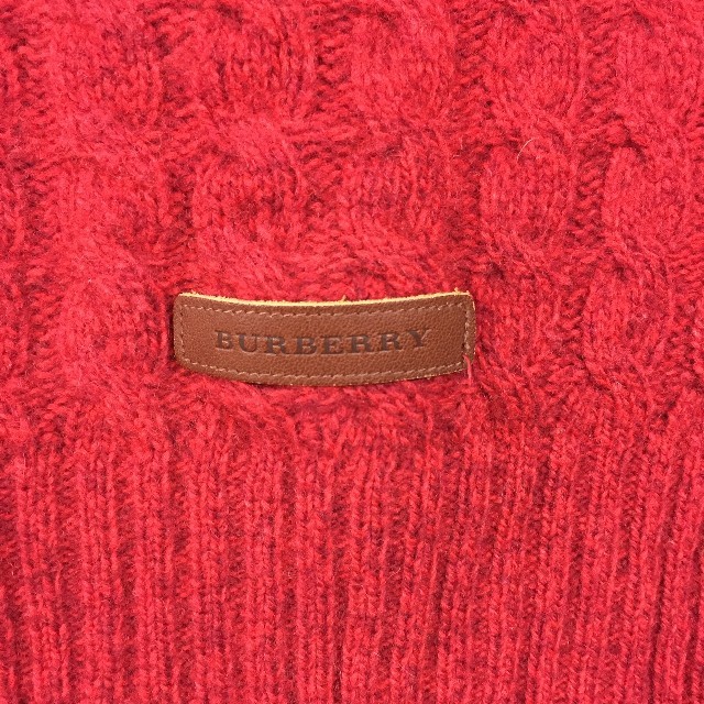 BURBERRY(バーバリー)の美品 BURBERRY London 長袖ニット レッド サイズM レディースのトップス(ニット/セーター)の商品写真