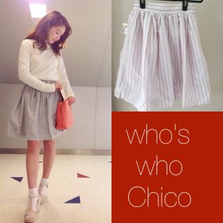 フーズフーチコ(who's who Chico)の新品 chico♡リバーシブルスカート(ひざ丈スカート)