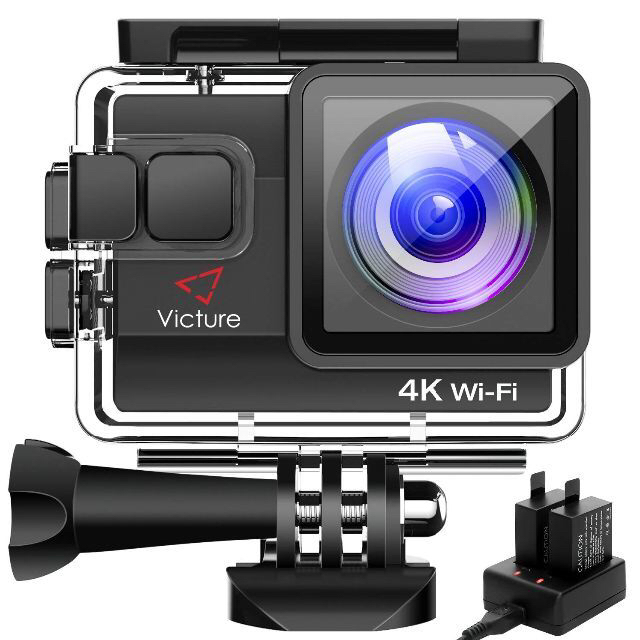 Vicrure 4Kアクションカメラ wifi搭載 2000万画素
