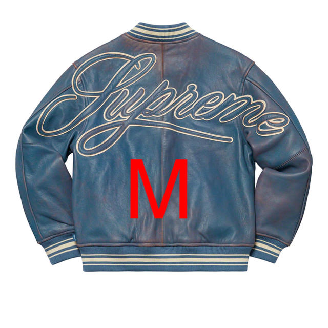 19ss Supreme Leather varsity Jacket M