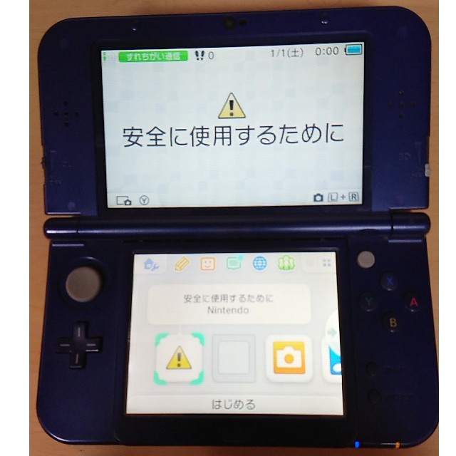 【中古】ニンテンドー3DS LL メタリックブルー エンタメ/ホビーのゲームソフト/ゲーム機本体(携帯用ゲーム機本体)の商品写真