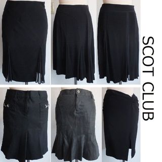 スコットクラブ(SCOT CLUB)の６点　SCOTCLUB スカート　黒　マーメイド　ストレッチ　サイズ38(ひざ丈スカート)