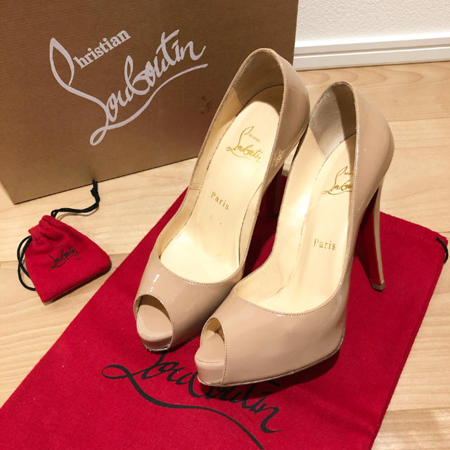 Christian Louboutin(クリスチャンルブタン)の美品❤️ ルブタン オープントゥパンプス 36.5 レディースの靴/シューズ(ハイヒール/パンプス)の商品写真