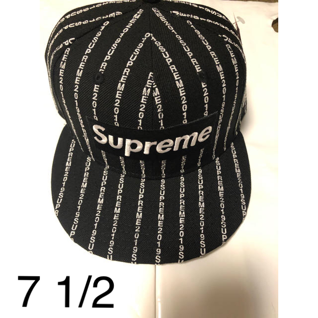 supreme text stripe newera