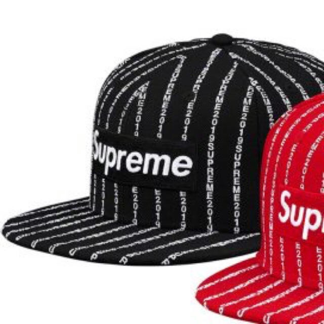 Supreme(シュプリーム)のsupreme text stripe newera メンズの帽子(キャップ)の商品写真