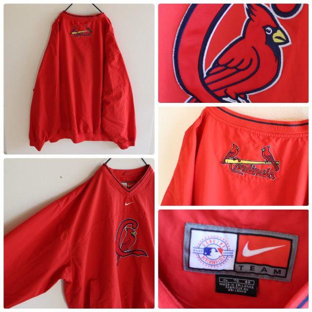 NIKE(ナイキ)のUS ナイキ MLB カージナルス プルオーバー ジャケット MXL メンズのジャケット/アウター(ナイロンジャケット)の商品写真
