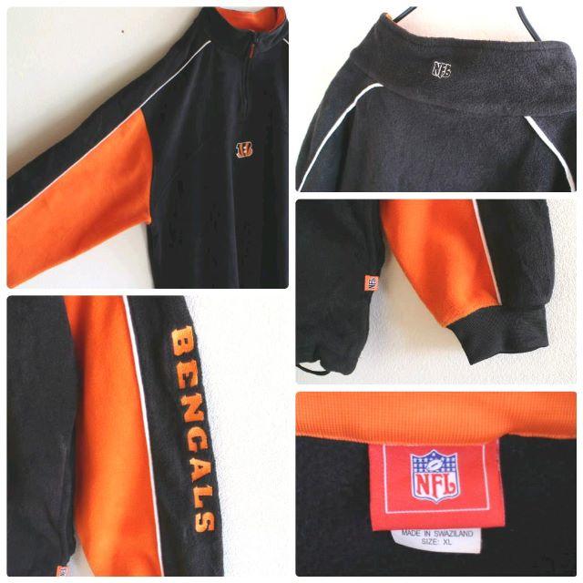 Reebok(リーボック)のUS NFL BENGALS ハーフジップ プルオーバー フリース MXL メンズのトップス(スウェット)の商品写真