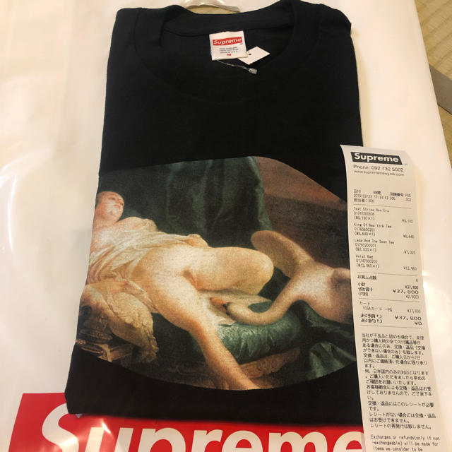 Supreme(シュプリーム)のsupreme leda and the swan tee m black メンズのトップス(Tシャツ/カットソー(半袖/袖なし))の商品写真