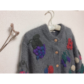 グリモワール(Grimoire)の【257様専用】Vintage fruits nit 💐(カーディガン)