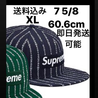 シュプリーム(Supreme)の込 Text Stripe New Era® Cap ネイビーニューエラ (キャップ)