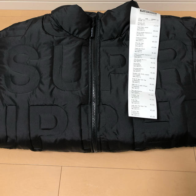 Supreme puffy jacket 黒 Mナイロンジャケット