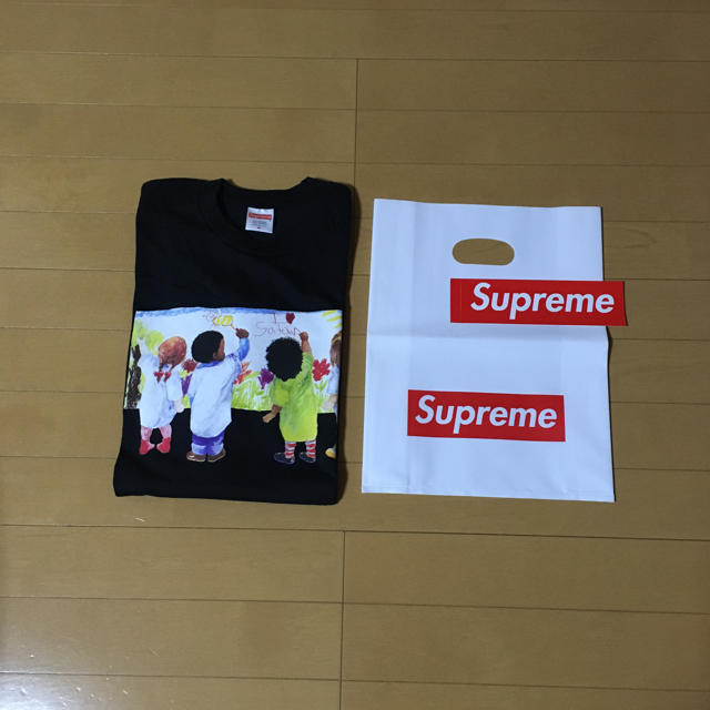 Tシャツ/カットソー(半袖/袖なし)【新品】supreme kids tee black Mサイズ 送料込