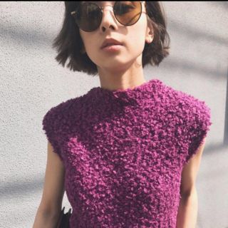 アメリヴィンテージ(Ameri VINTAGE)のAmeri vintage FLUFFY SUMMER KNIT TANK(タンクトップ)