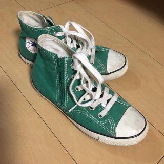 コンバース(CONVERSE)のコンバース  グリーン  21cm(スニーカー)