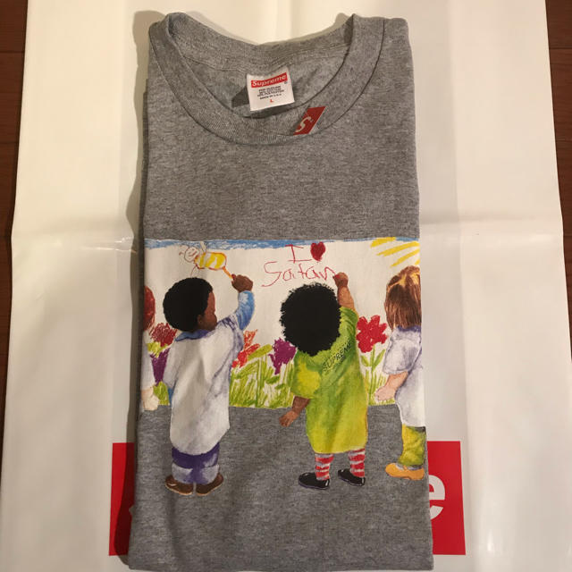 19SS Supreme Kids Tee Grey Large