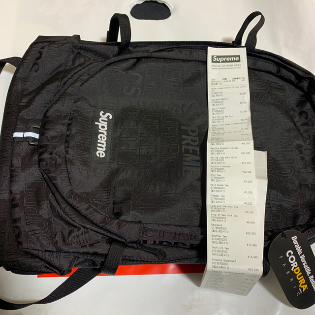 Supreme 2019ss Backpack 黒