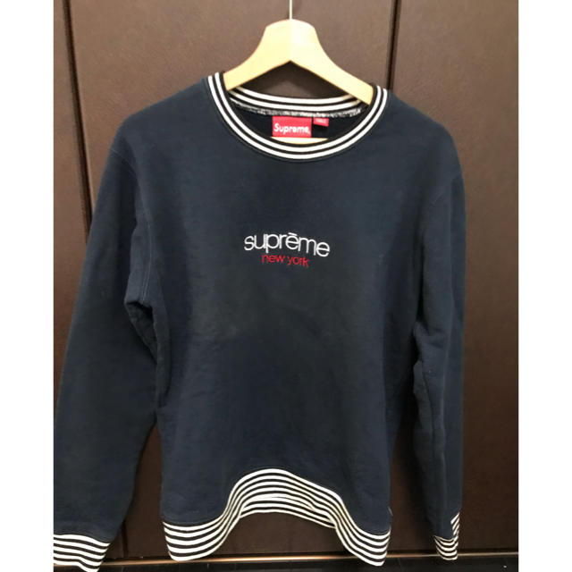 Supreme(シュプリーム)のSupreme classic logo crew neck navy メンズのトップス(スウェット)の商品写真