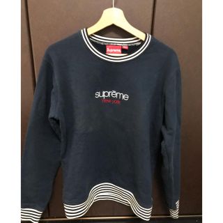 シュプリーム(Supreme)のSupreme classic logo crew neck navy(スウェット)