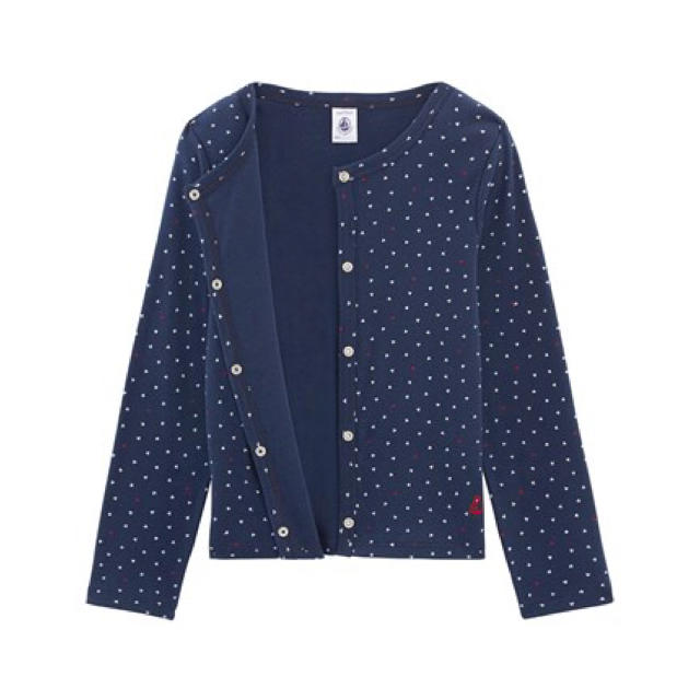 PETIT BATEAU(プチバトー)のtipe様専用♡5ans プチバトー ハートプリント長袖カーディガン キッズ/ベビー/マタニティのキッズ服女の子用(90cm~)(カーディガン)の商品写真