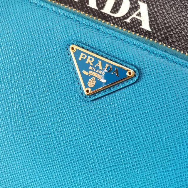 PRADA 長財布　CELESTE/ライトブルー