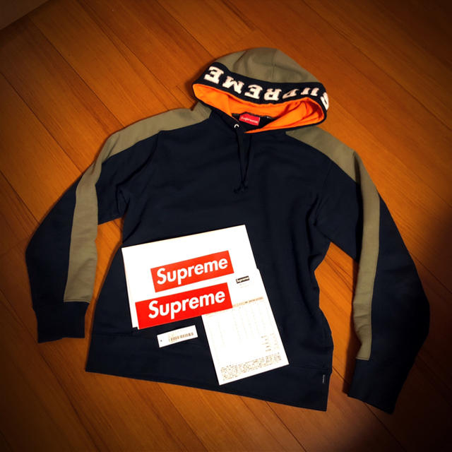 Supreme(シュプリーム)のss18 Supreme Paneled Hooded Sweatshirt M メンズのトップス(パーカー)の商品写真