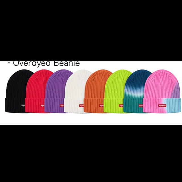 Supreme 2019ss Overdyed Beanie 黒