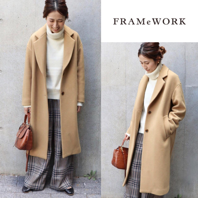 FRAMeWORK(フレームワーク)の18AW フレームワーク メルトン コート  レディースのジャケット/アウター(ロングコート)の商品写真