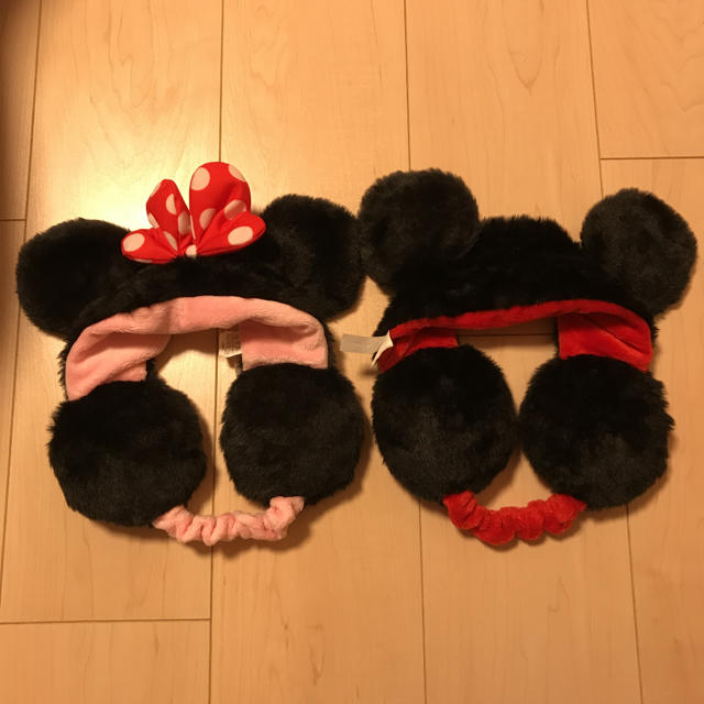 Disney(ディズニー)の耳あて付きヘアバンド ミッキー＆ミニー レディースのヘアアクセサリー(ヘアバンド)の商品写真