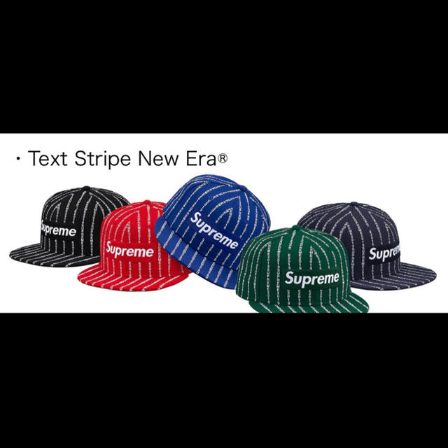 Supreme 2019ss Text Strip eNewEra  赤 ラージ