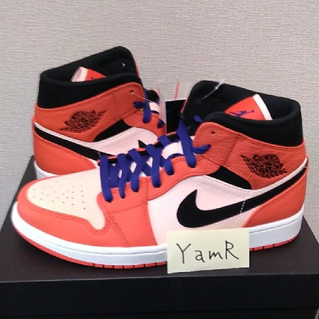 NIKE Air Jordan 1 Mid SE ORANGE/BLACK 27