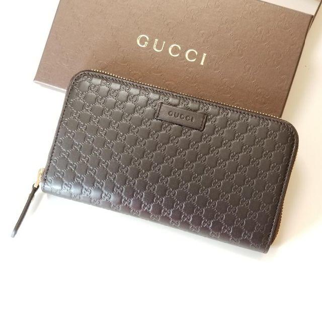 Gucci(グッチ)のGUCCI★ マイクログッチシマ 長財布 ブラウン レディースのファッション小物(財布)の商品写真