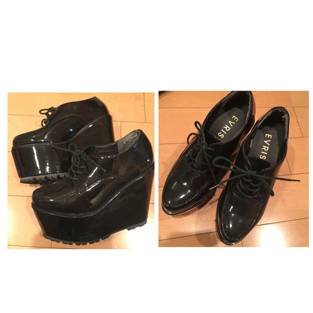 EVRIS(エヴリス)のevris ショートブーツ エナメル ブーツ オックスフォード 厚底 エブリス レディースの靴/シューズ(ブーツ)の商品写真
