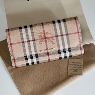 バーバリー(BURBERRY)のBURBERRY HARRIS WALLET フラップ 長財布(財布)