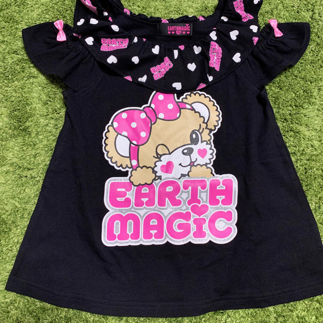 EARTHMAGIC(アースマジック)のHana様専用、半袖Tシャツ3枚セット キッズ/ベビー/マタニティのキッズ服女の子用(90cm~)(Tシャツ/カットソー)の商品写真