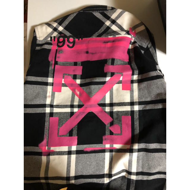 シャツOFF-WHITE STENCIL FLANNEL SHIRT