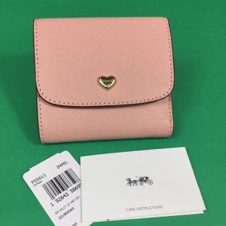 コーチ(COACH)のコーチ スモール ウォレット レース ハート 三つ折り財布 F55613 新品(財布)