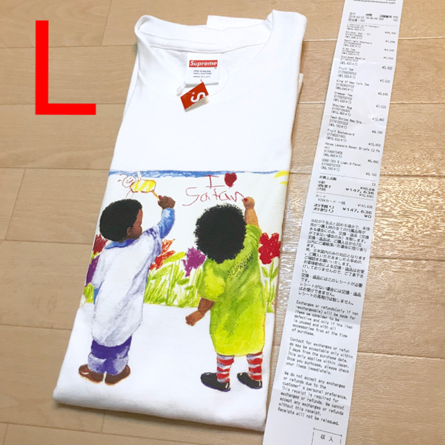 L 白 Supreme Kids Tee