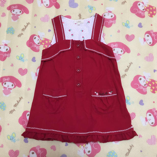 HusHush(ハッシュアッシュ)のハッシュアッシュ☆ジャンパースカート キッズ/ベビー/マタニティのキッズ服女の子用(90cm~)(その他)の商品写真