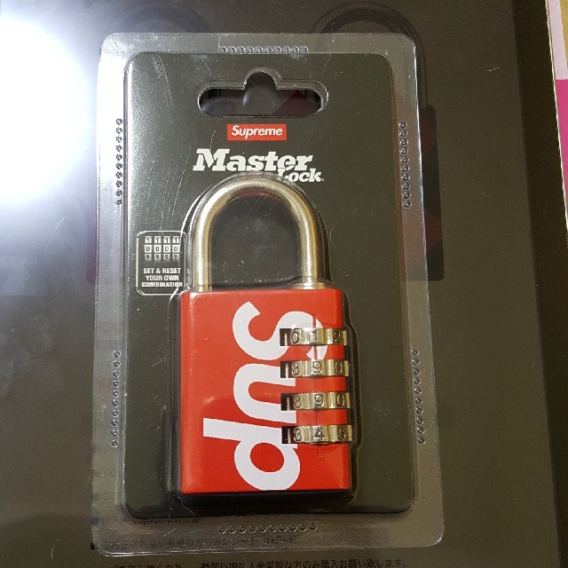 最新作 19ss Supreme Master Lock 南京錠 レッド 赤