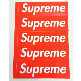 シュプリーム(Supreme)の5枚 国内正規品 ノベルティー Box Logo ステッカー Red(ステッカー)