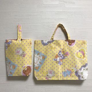 レトロアニマル レッスンバッグ セット ハンドメイド(バッグ/レッスンバッグ)