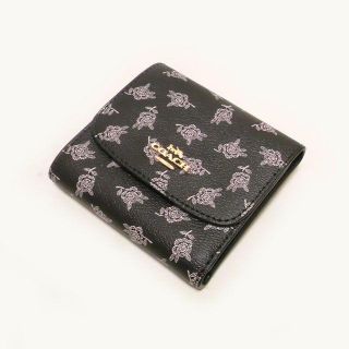 コーチ(COACH)の★新品/SALE★COACH/コーチ★花柄三つ折り財布 (Black)(財布)