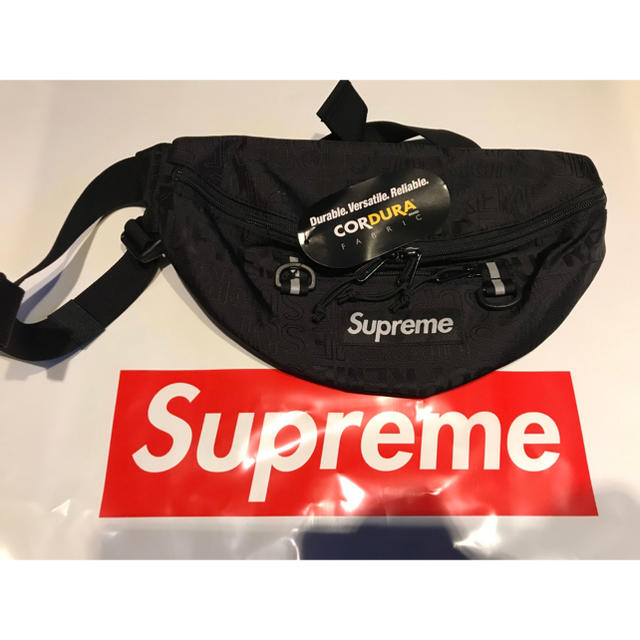 新品 19ss supreme Waist Bag BLACK