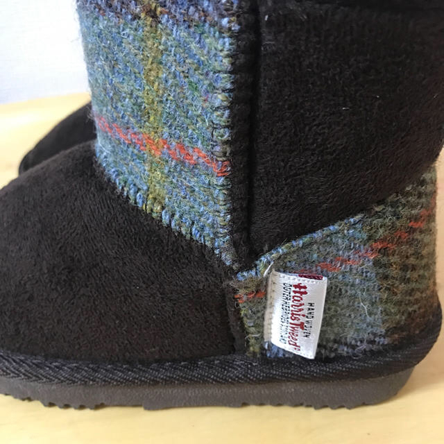 Harris Tweed(ハリスツイード)のハリスツイードムートンブーツ16cm キッズ/ベビー/マタニティのキッズ靴/シューズ(15cm~)(ブーツ)の商品写真