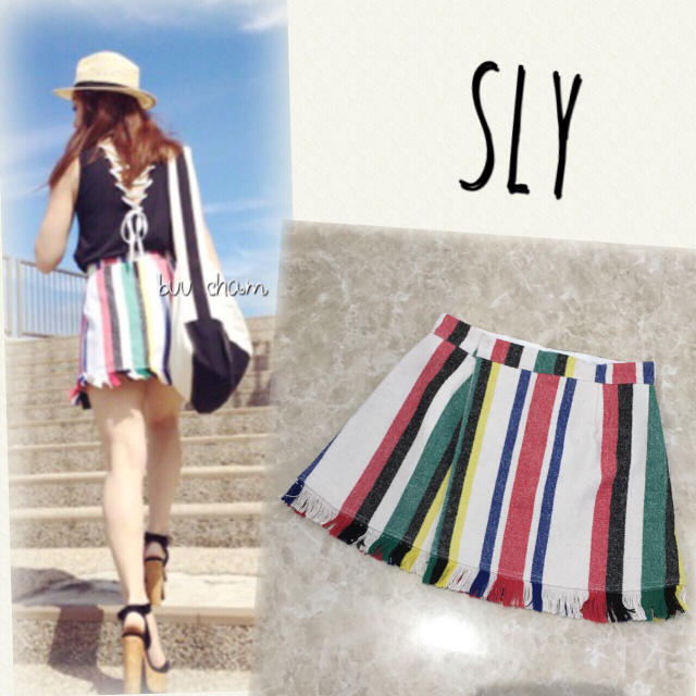 SLY(スライ)のSLY♡MULTI STRIPEジャガードスカート レディースのスカート(ミニスカート)の商品写真