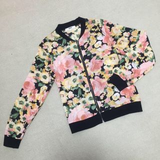 オゾック(OZOC)のOZOC＊花柄シフォンブルゾン(ブルゾン)